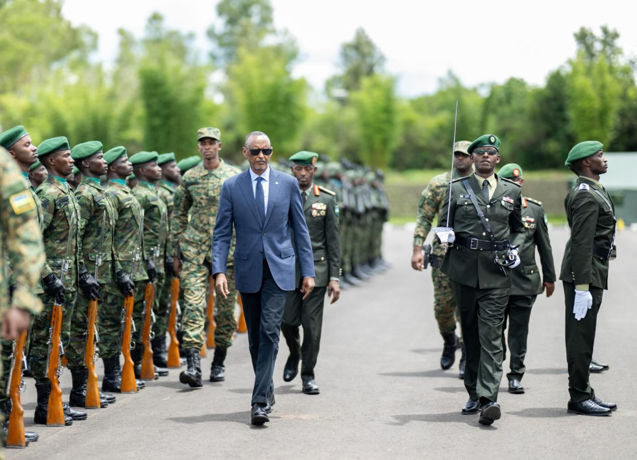盧旺達總統保羅·卡加梅參加軍事學院項目 落成典禮及閱兵儀式
